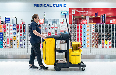 Hospital and healthcare clinic cleaning